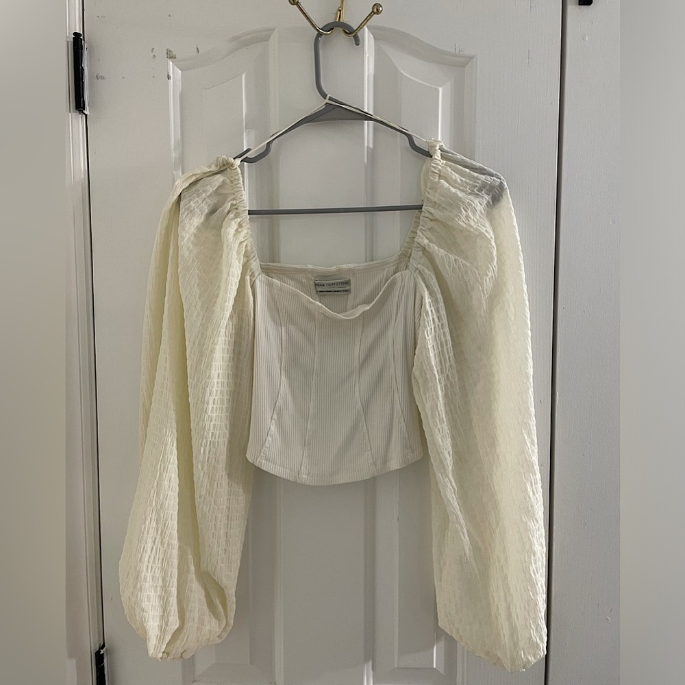 Urban outfitters white puff long sleeve